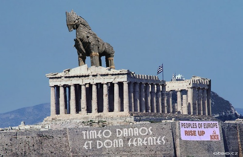 Trojský kůň na Akropoli