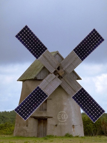 Solární větrný mlýn